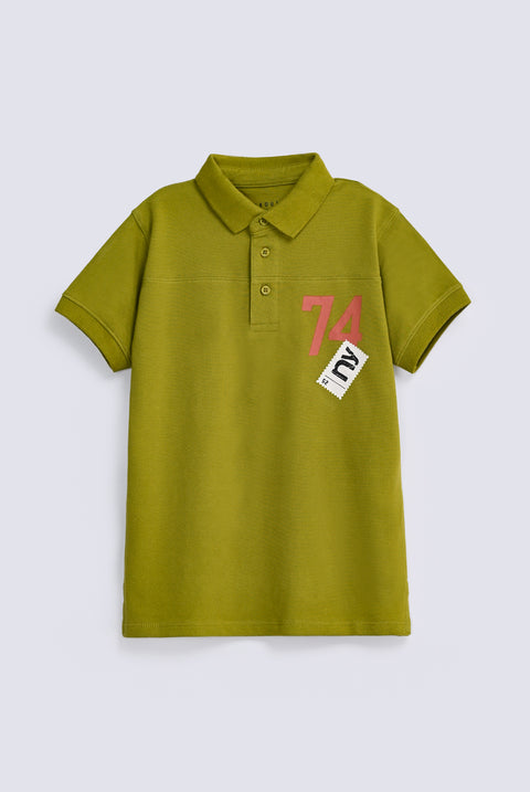 BOYS STITCH DETAIL NY POLO