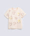GIRLS BOXY PRINTED HEART T SHIRT
