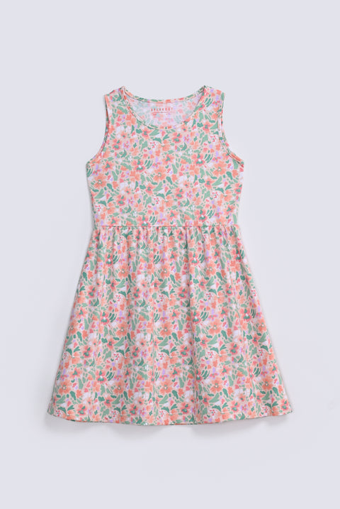 GIRLS BASIC PRINTED DRESS
