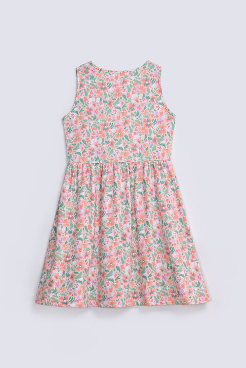 GIRLS BASIC PRINTED DRESS