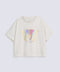 GIRLS BOXY BUTTERFLY PRINTED TEE SHIRT