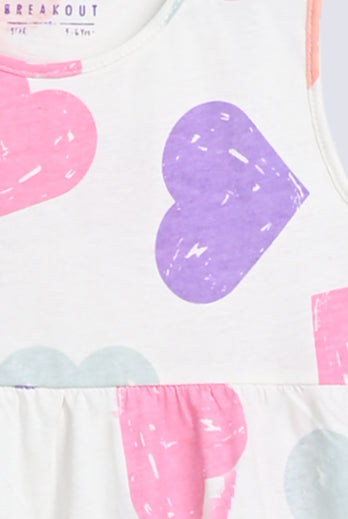 GIRLS BASIC PRINTED DRESS