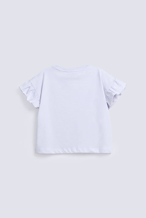 GIRLS HELLO KITTY PRINTED T SHIRT