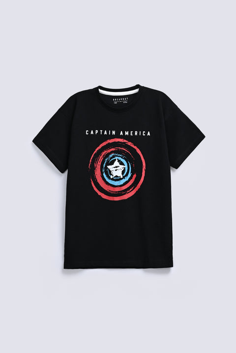 BOYS DROP SHOULDER CAPTAIN AMERICA TEE