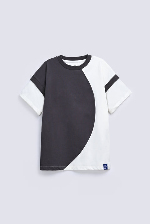 BOYS DROP SHOULDER COLOR BLOCK TEE