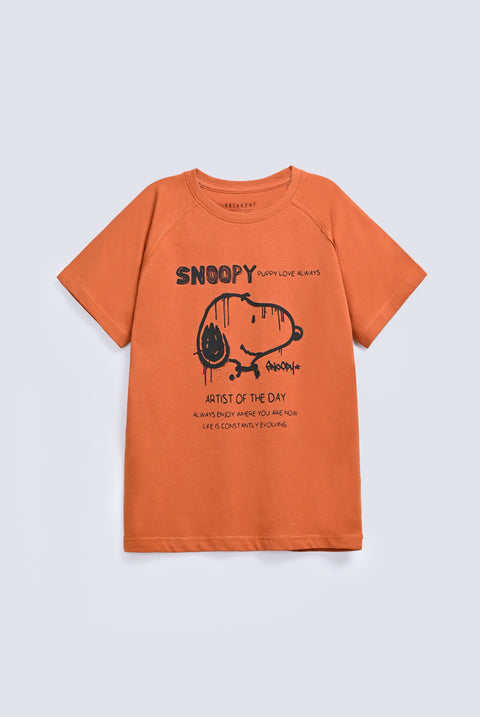BOYS RAGLAN SLEEVE SNOOPY TEE