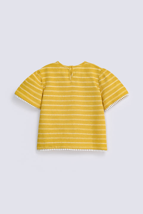 GIRLS JACQUARD WOVEN TOP