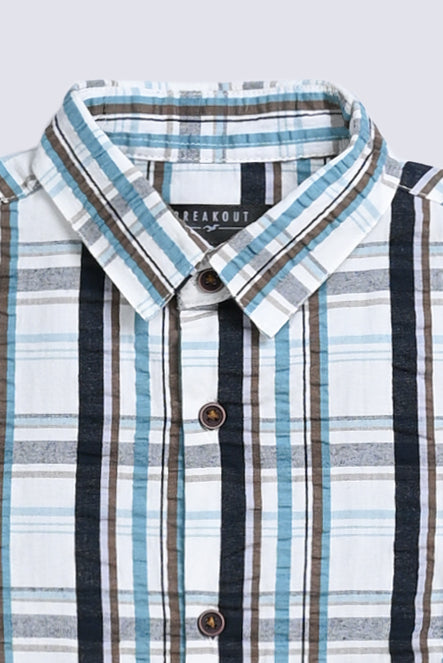 BOYS SEERSUCKER STRIPER SHIRT