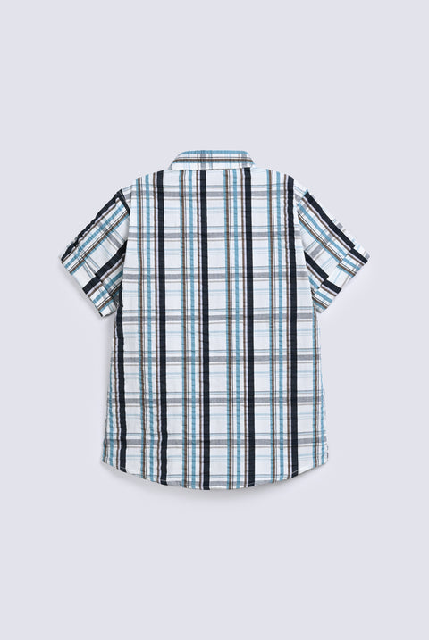 BOYS SEERSUCKER STRIPER SHIRT