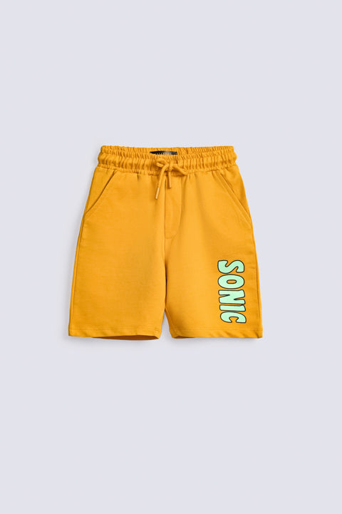 BOYS SONIC PRINT KNIT SHORTS