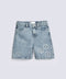 GIRLS FLOWER APPLIQUE DENIM SHORTS
