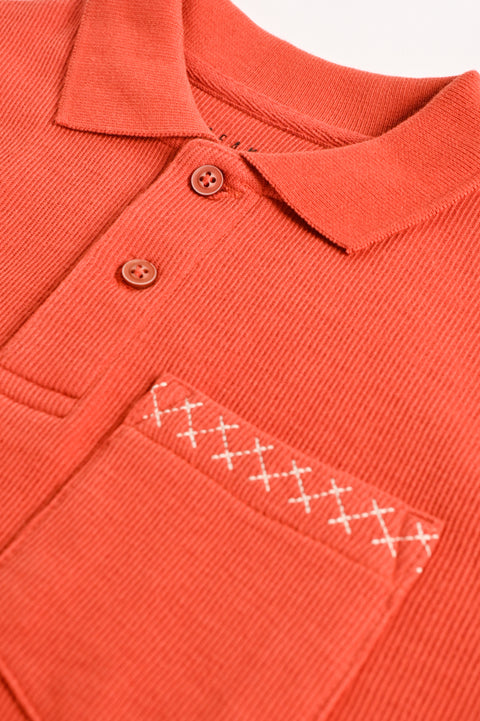 BOYS TWILL WEAVE EMBROIDERED POLO