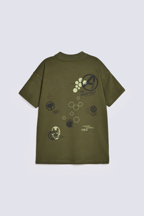 BOYS DROP SHOULDER AVENGERS PRINT TEE
