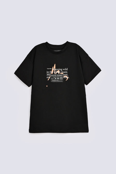 BOYS DROP SHOULDER PRINTED TEE