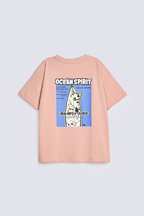 BOYS DROP SHOULDER PRINTED TEE
