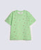 GIRLS DROP SHOULDER PRINTED RIBBED TEE