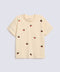 GIRLS DROP SHOULDER CHERRY EMBELLISHED T-SHIRT