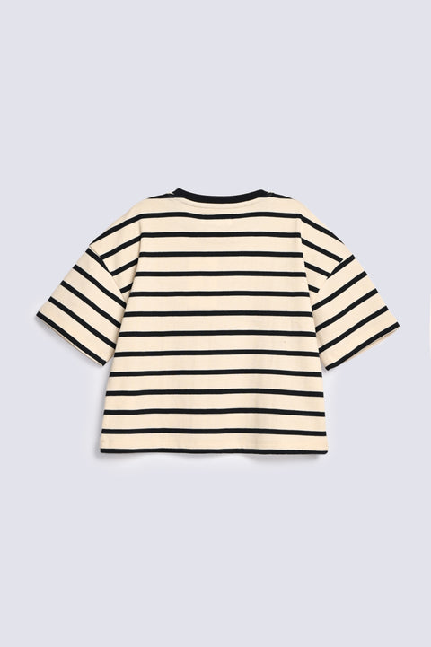 GIRLS BOXY STRIPERED T-SHIRT