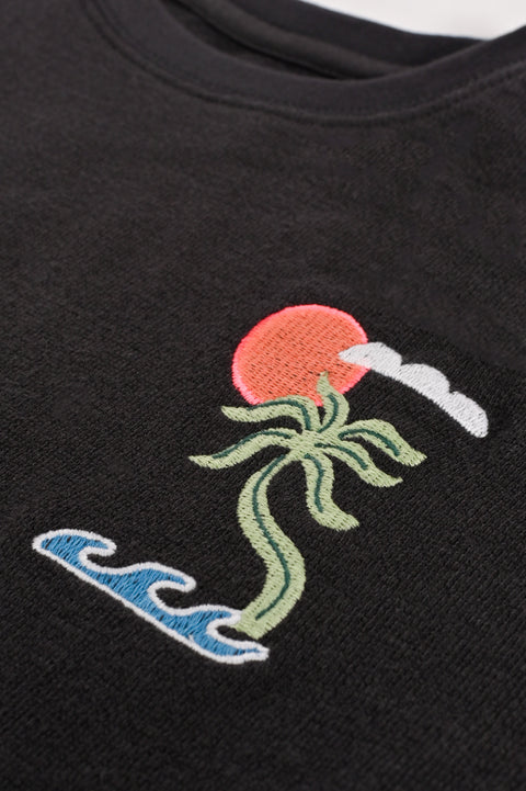 BOYS TEXTURED SPECIAL KNIT EMBROIDERED TEE