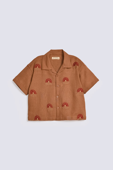 BOYS EMBROIDERED BOXY FIT SHIRT