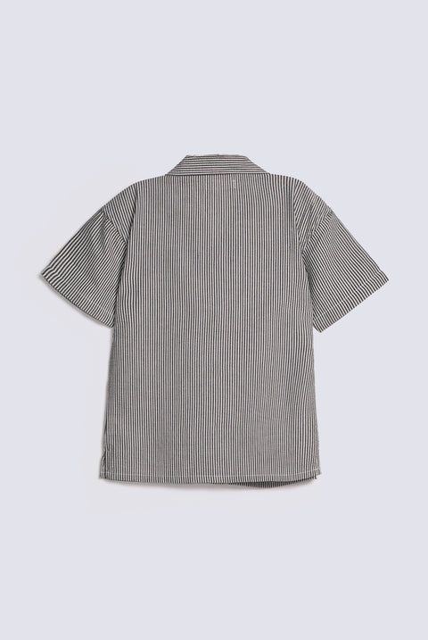 BOYS SEER SUCKER STRIPED SHIRT