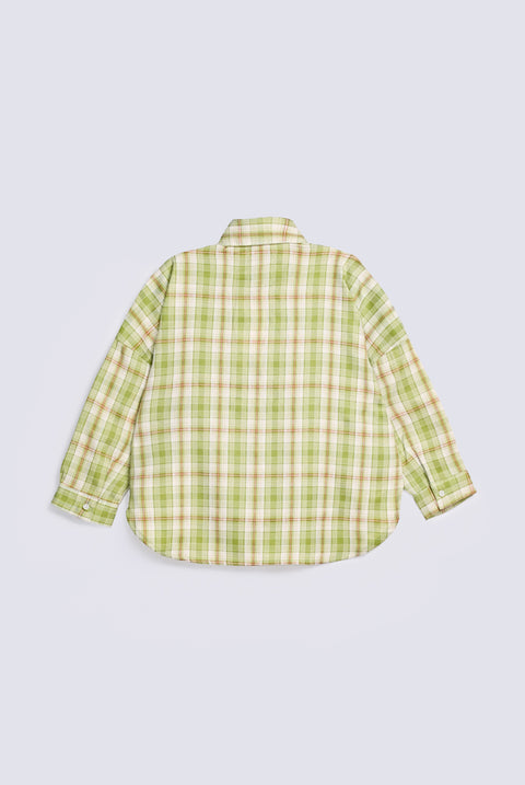 GIRLS BOXY CHECKERED SHIRT