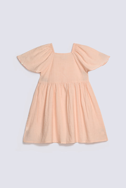 GIRLS SEQUINS EMBELLISHED DRESS