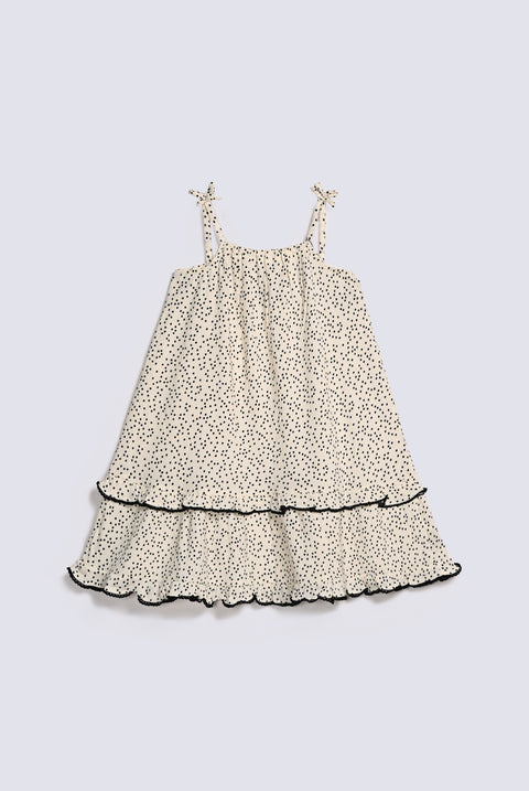 GIRLS SPAGHETTI POLKA DOT DRESS
