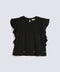GIRLS FRILL SLV PLEATED TOP