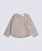 GIRLS CHECKERED EMBROIDERED TOP