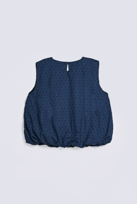 GIRLS EMBROIDERED BUBBLE TOP