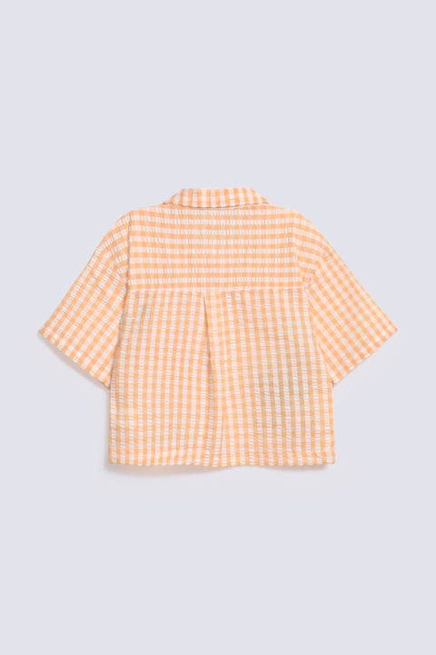 GIRLS EMBROIDERED BUTTON DOWN SHIRT