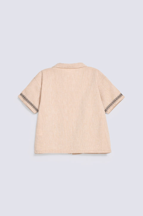 BOYS EMBROIDERED BOXY SHIRT