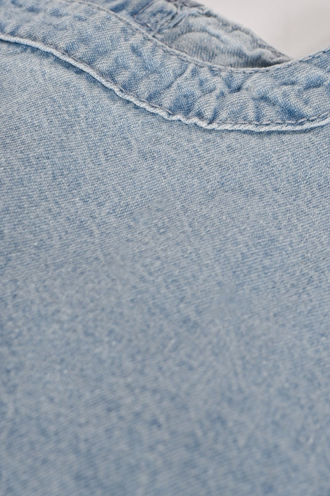 GIRLS SLEEVELESS DENIM TOP