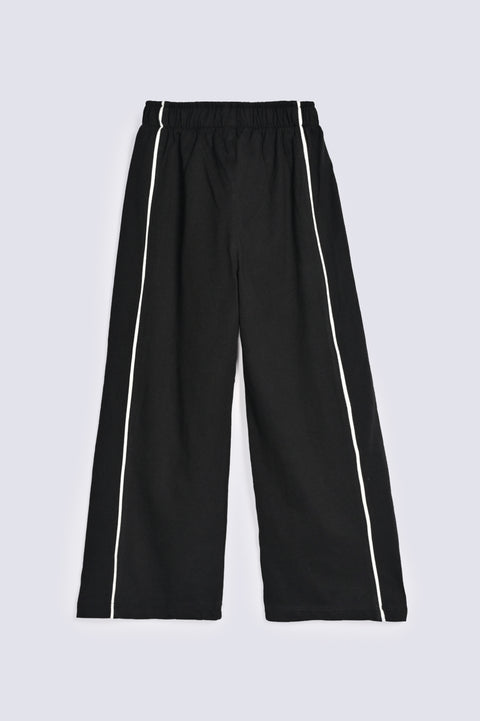 GIRLS LOOSE TROUSERS WITH PIPING DETAIL