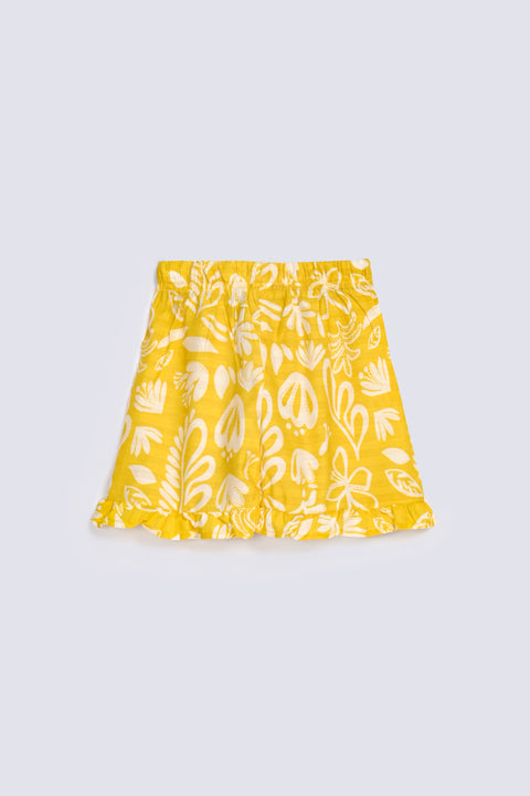 GIRLS FLORAL PRINTED SHORTS
