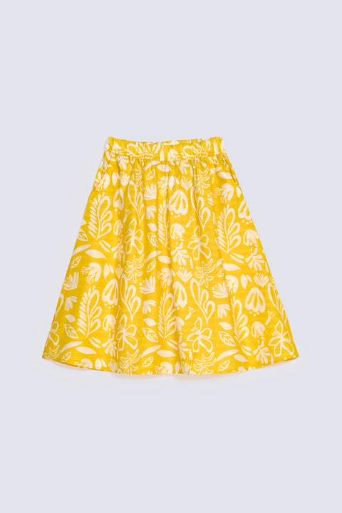 GIRLS FLORAL PRINTED SKIRT