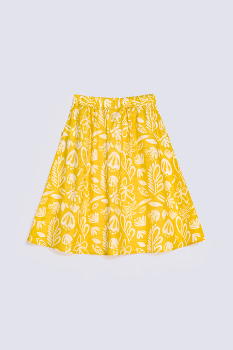 GIRLS FLORAL PRINTED SKIRT