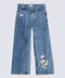 GIRLS WIDE LEG MINNIE PRINTED DENIM