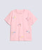 GIRLS DROP SHOULDER APPLIQUE BOW T-SHIRT