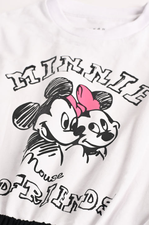 GIRLS MINNIE PRITNED DRESS