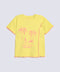GIRLS RIBBED PRINTED T-SHIRT