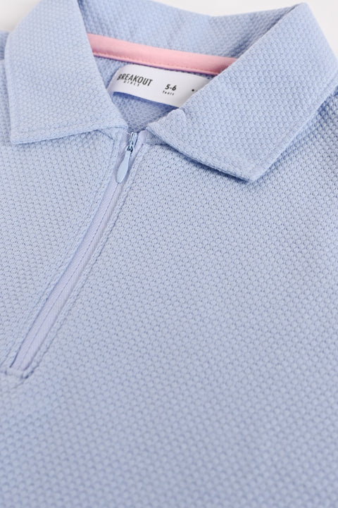 GIRLS BOXY FIT ZIPPED POLO