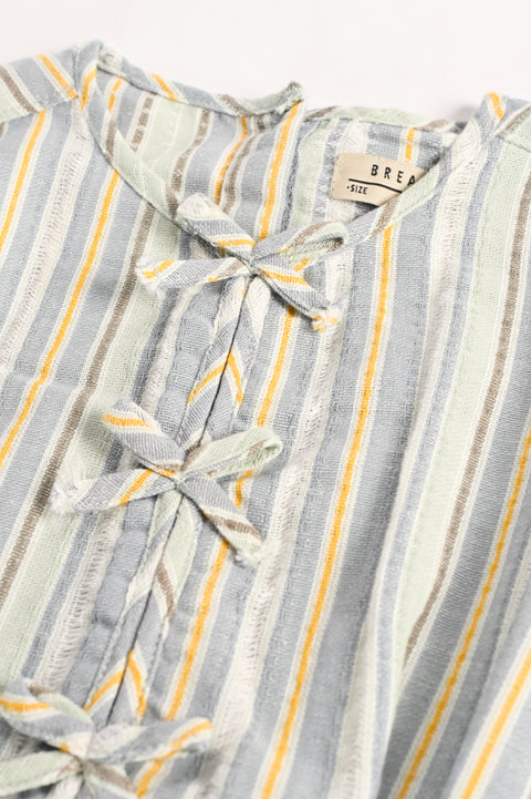 GIRLS STRIPED JUMPSUIT WITH BOW DETAIL