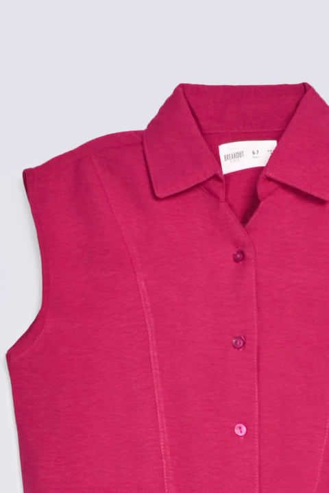 GIRLS PANNELED SLEEVELESS TOP