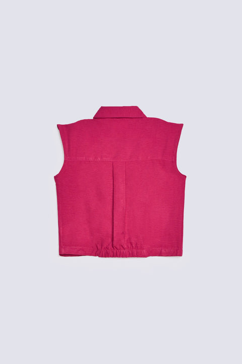 GIRLS PANNELED SLEEVELESS TOP