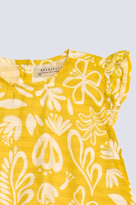 GIRLS FLORAL PRINTED SLEEVELESS TOP