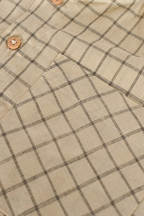 BOYS CHECKERED SHIRT WITH HOOD