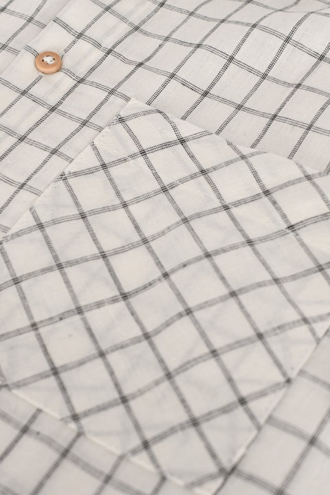 BOYS CHECKERED SHIRT WITH HOOD