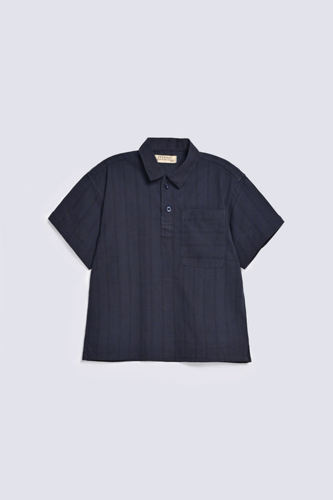 BOYS SHORT PLACKET TEXTURED SHIRT